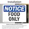 Signmission Food Only, 7 in W x Rectangle, Vinyl Decal OS-2PACK-NS-D-57-L-12826 - alternate 4